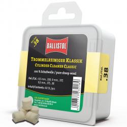 Tampon de nettoyage barillet BALLISTOL Feutre Classique SPECIAL BARILLETS Cal. 38 - 60 Pcs