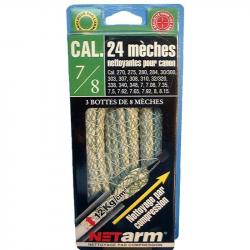 24 MÈCHES Vertes NETARM CAL. 7 à 8 MM