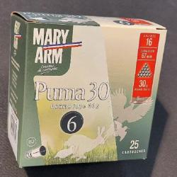 Cartouches MARY ARM PUMA 30 Cal 16 67 30gr BJ X25