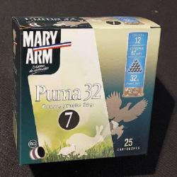 Cartouches MARY ARM PUMA 32 - Cal 12/67 32gr N°7 BG X25