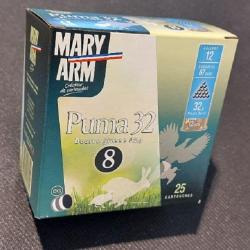 Cartouches MARY ARM PUMA 32 - Cal 12/67 32gr N°8 BG X25