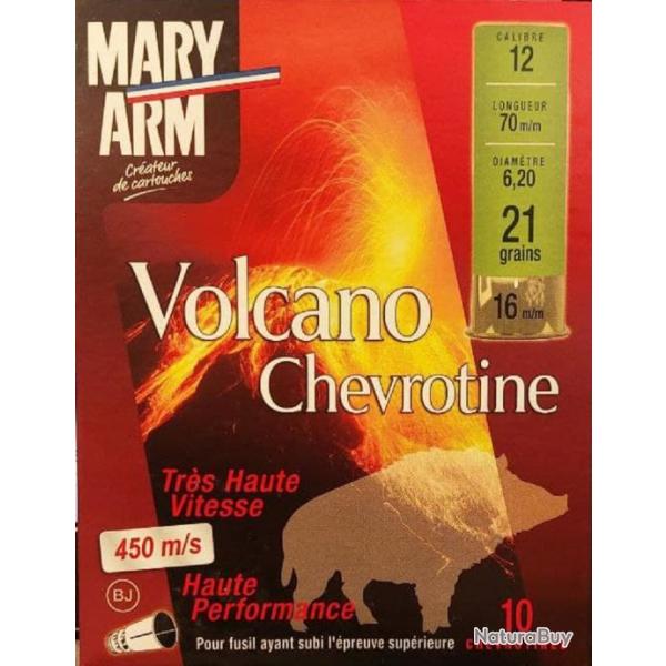Cartouches MARY ARM VOLCANO CHEVROTINE 21 HP - Cal 12/70 21gr BJ X10
