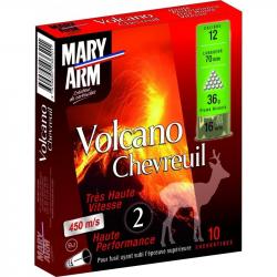 Cartouches MARY ARM VOLCANO CHEVREUIL 36 HP - Cal:12/70 - 36gr - N°2 - BJ - X10