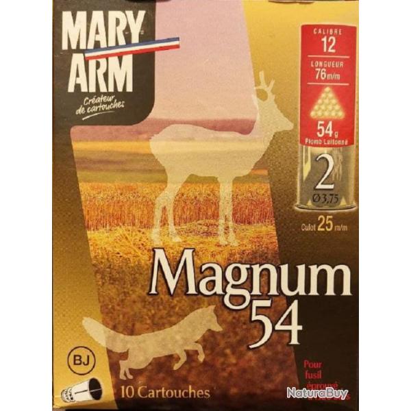 Cartouches MARY ARM MAGNUM 54 Cal12 76 54gr BJ X10