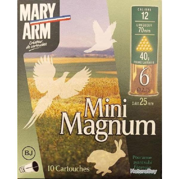 Cartouches MARY ARM MINI MAGNUM 40 - Cal 12/70 40gr N6 BJ X10