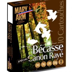 Cartouches MARY ARM BECASSE CANON RAYE - Cal 12/70 33gr N°9 BJ X10