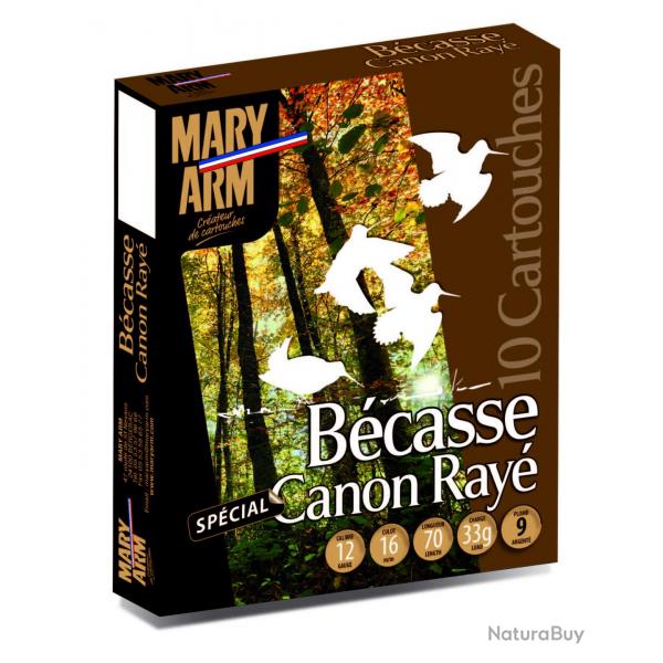 Cartouches MARY ARM - BECASSE CANON RAYE - Cal 12/70 - 33gr - N9 - BJ - X10
