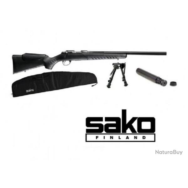 Pack Carabine Sako Quad heavy barrel synthtique Cal.22lr filete