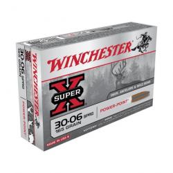 Cartouches WINCHESTER 30-06 SPRG super x power point 165 GR X20
