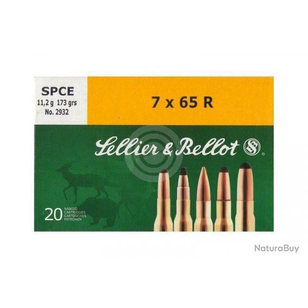 Cartouche Sellier & Bellot calibre 7x65 R SPCE - 173 grs x20