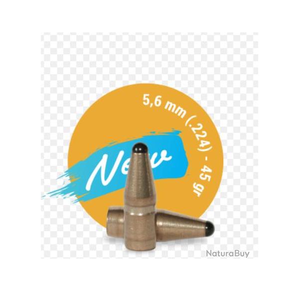 Ogives Sans Plomb Monolithiques FOX CLASSIC HUNTER cal.5,6mm (.224) 45gr - Boite de 50 units