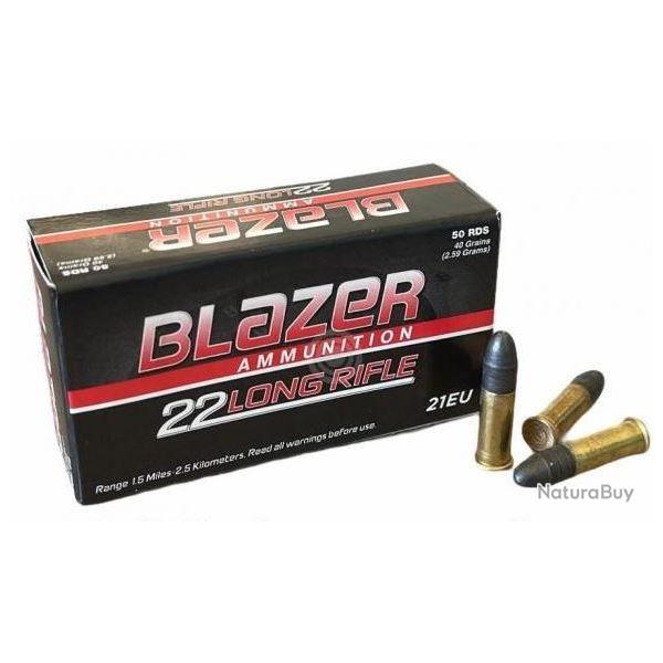 Cartouches CCI BLAZER Calibre 22LR - 40gr - Boite de 50 units
