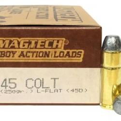 Cartouches MAGTECH COWBOY ACTION - Calibre: 45 COLT - 250gr - LFN - Boite de 50 unités