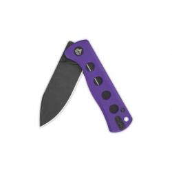 Couteau QSP Canary Purple Folder Lame Acier 14C28N Blackwash Manche G10 IKBS Linerlock Clip QS150D2