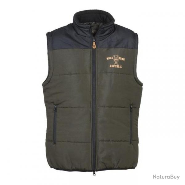 GILET WILD BOAR REPUBLIC KAKI ET NOIR - TAILLE 2XL