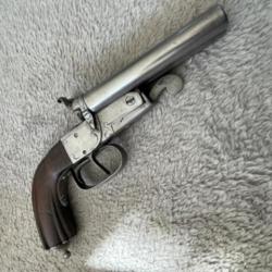 PISTOLET À PERCUSSION CENTRALE      CAL.450 « GRIVOLAT PÈRE & Fils » ST ÉTIENNE