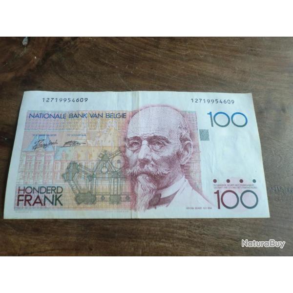 billet 100 francs belge honderd frank