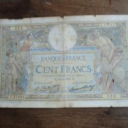 billet CENT FRANCS  E  14 3 1927 E