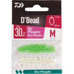 DPPM23 - Combo blanc et vert Perles Phospho Daiwa D'Bead - S