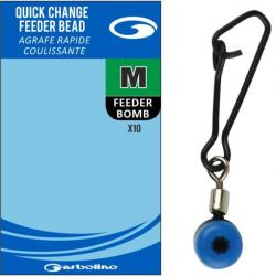 DPPM23 - Agrafe rapide Garbolino coulissante - Quick Chnage Fedder Beads - M