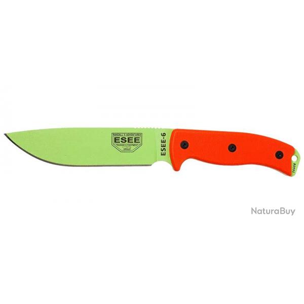 ESEE - EE6PVG - ESEE-6 - LAME VENOM GREEN - ORANGE