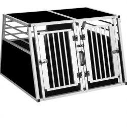 Cage transport voiture pour chien de grande taille . L97 x H92 x P66 cm . 2 porte avec clé