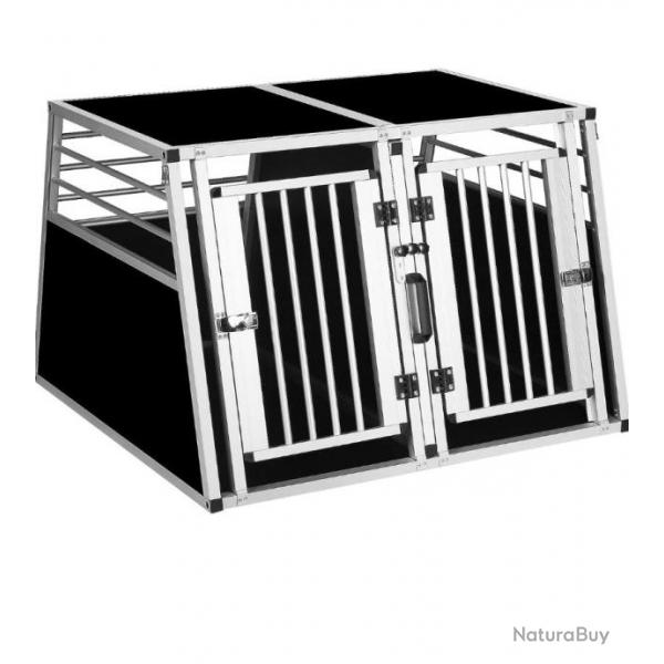 Cage transport voiture pour chien de grande taille . L97 x H92 x P66 cm . 2 porte avec cl