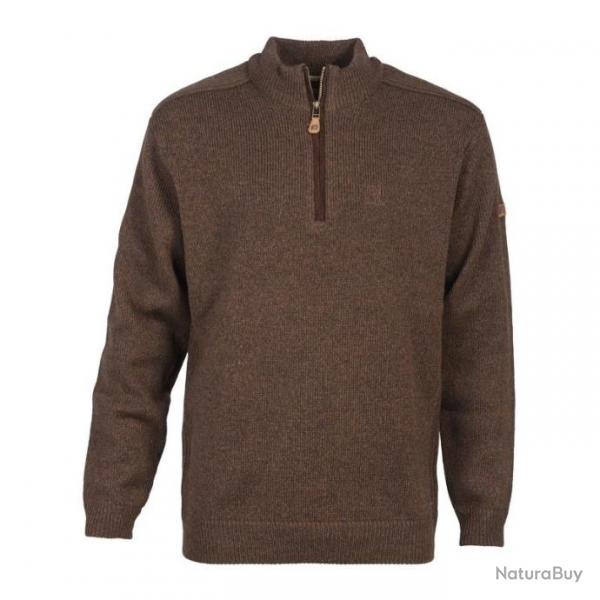 Pull de chasse Percussion col chemine Marron - TAILLE S