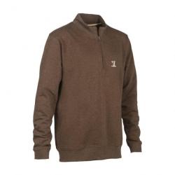 Sweat Col Montant Percussion Marron  - TAILLE XL
