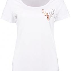 T-shirt stretch avec cerf (Taille: M)