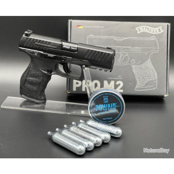Pack prt  tirer Walther PPQ M2 chane rotative. Calibre 4,5mm plombs propulsion CO2