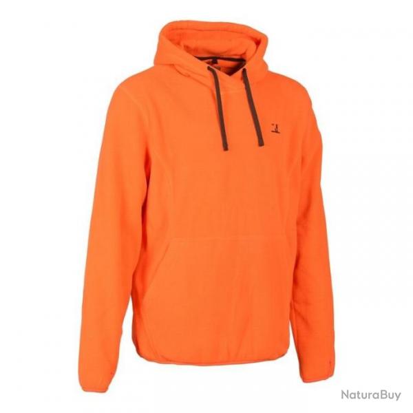 Sweat Polaire  Capuche Percussion - Orange - TAILLE S