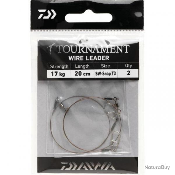 DPBT23 - Bas de ligne Acier Daiwa Tournament Wire Leader - 20 cm / 13,6 kg