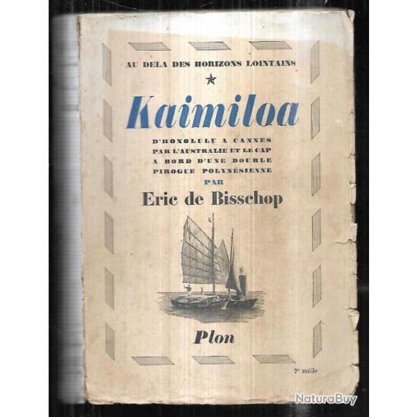 Kaimiloa d'honolulu  cannes par l'australie et le cap  bord d'une double pirogue polynsienne biss