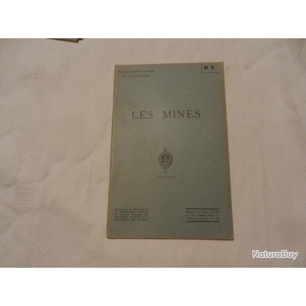 notice militaire G2 -  Les mines - imprimerie cole Saint Maixent 1956