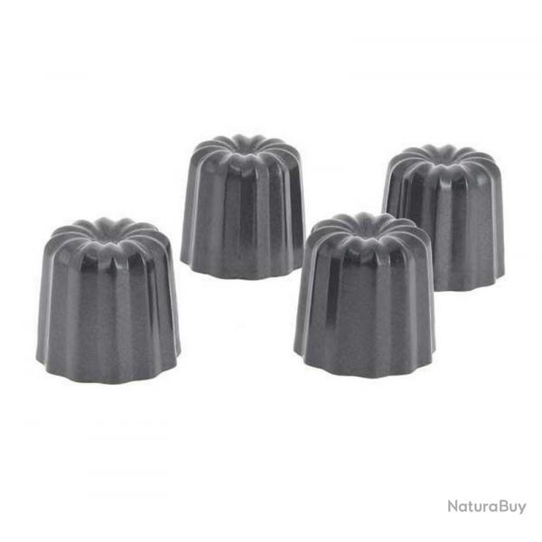 Lot de 4 moules individuels  cannel Bordelais [De Buyer]