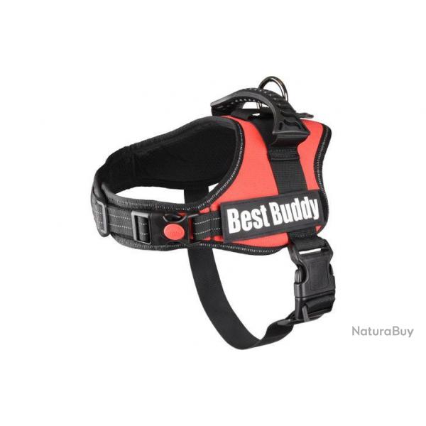 HARNAIS BEST BUDDY PLUTO ROUGE L 70-90CM 50MM