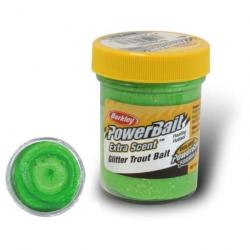 DPAA23 - Pâte à truite Berkley PowerBait Select Glitter Trout Bait - Fluo Green Yellow