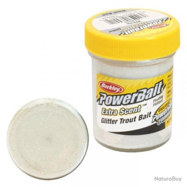 DPAA23 - Pte  truite Berkley PowerBait Select Glitter Trout Bait - White
