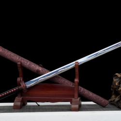 Épée dynastie chinoise en Acier T10 avec Gravures