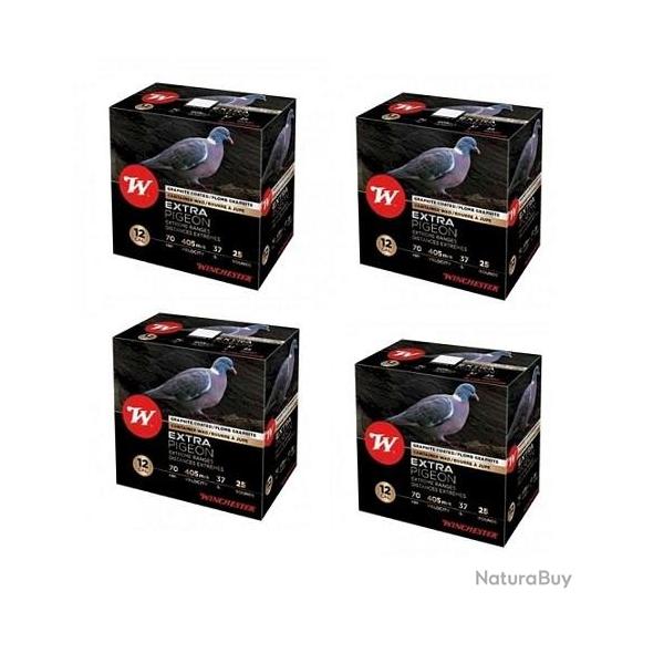 Pack de 100 cartouches Winchester Cal.12/70 Extra Pigeon 37g