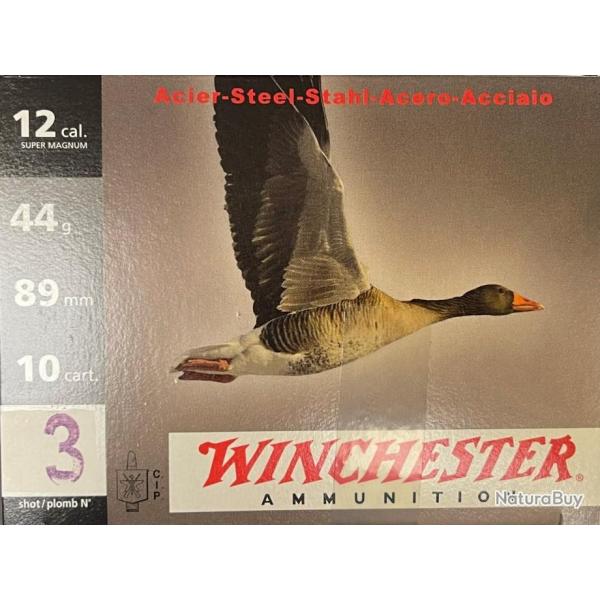 CARTOUCHE WINCHESTER CAL.12/89 STEEL 44G PAR 10