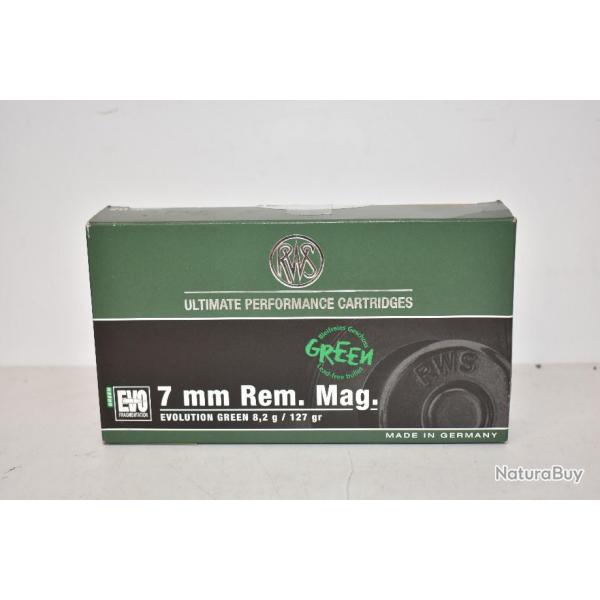 1 boite de Balles RWS Evo Green Calibre 7mm Rem. Mag.