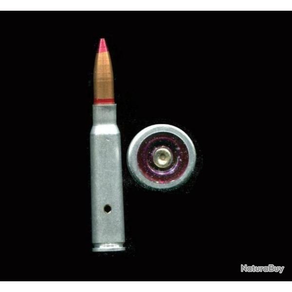 7.5 x 54 MAS - tir rduit LRAC Mle F3 - balle cuivre pointe rouge - tui alu
