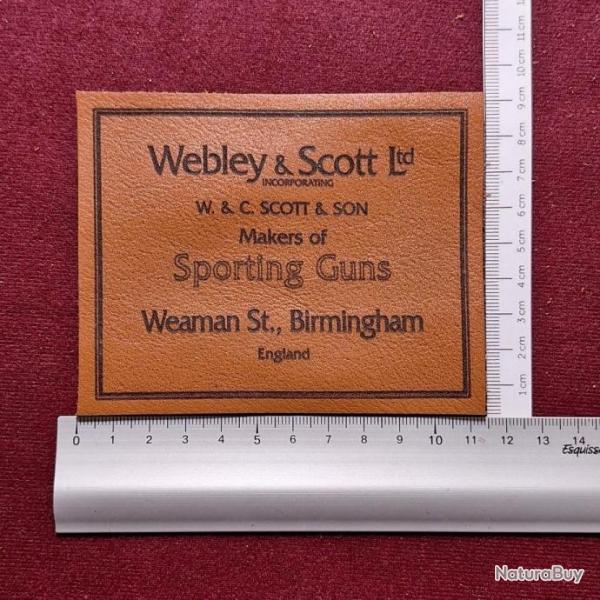 Etiquette pour coffret Webley & Scott ltd