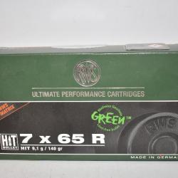 1 boite de Balles RWS HIT Green Calibre 7x65 R