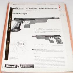 HAMMERLI: Documentations , fiches techniques et manuels sur les pistolets et carabines