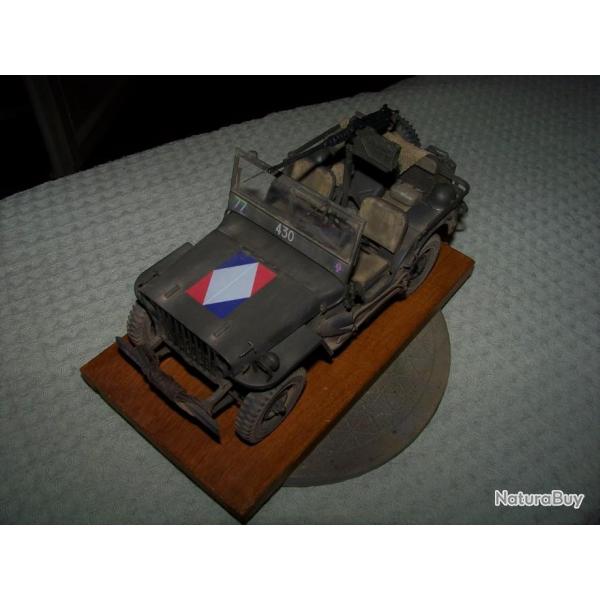 Maquette mont de la JEEP ..1ere Arme Franaise . 1er RFM , 1ere DFL(DMI) ...1943-1945. au 1/16....