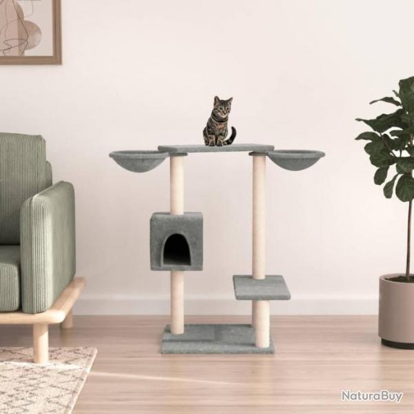 Arbre  chat avec griffoirs gris clair 82 cm