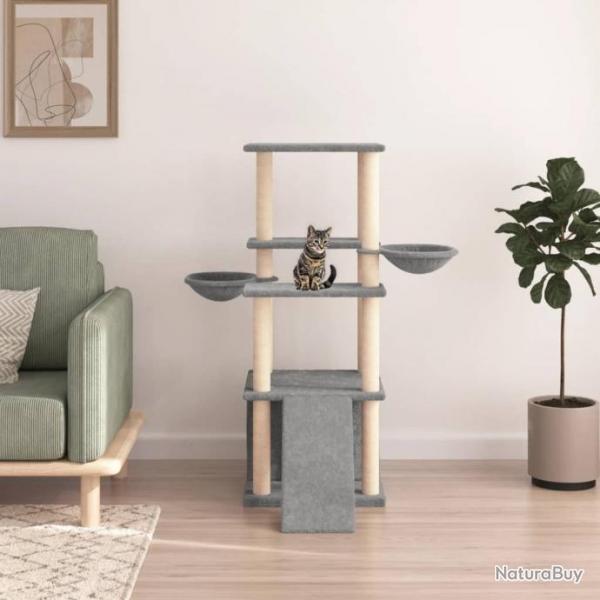 Arbre  chat avec griffoirs en sisal gris clair 133 cm